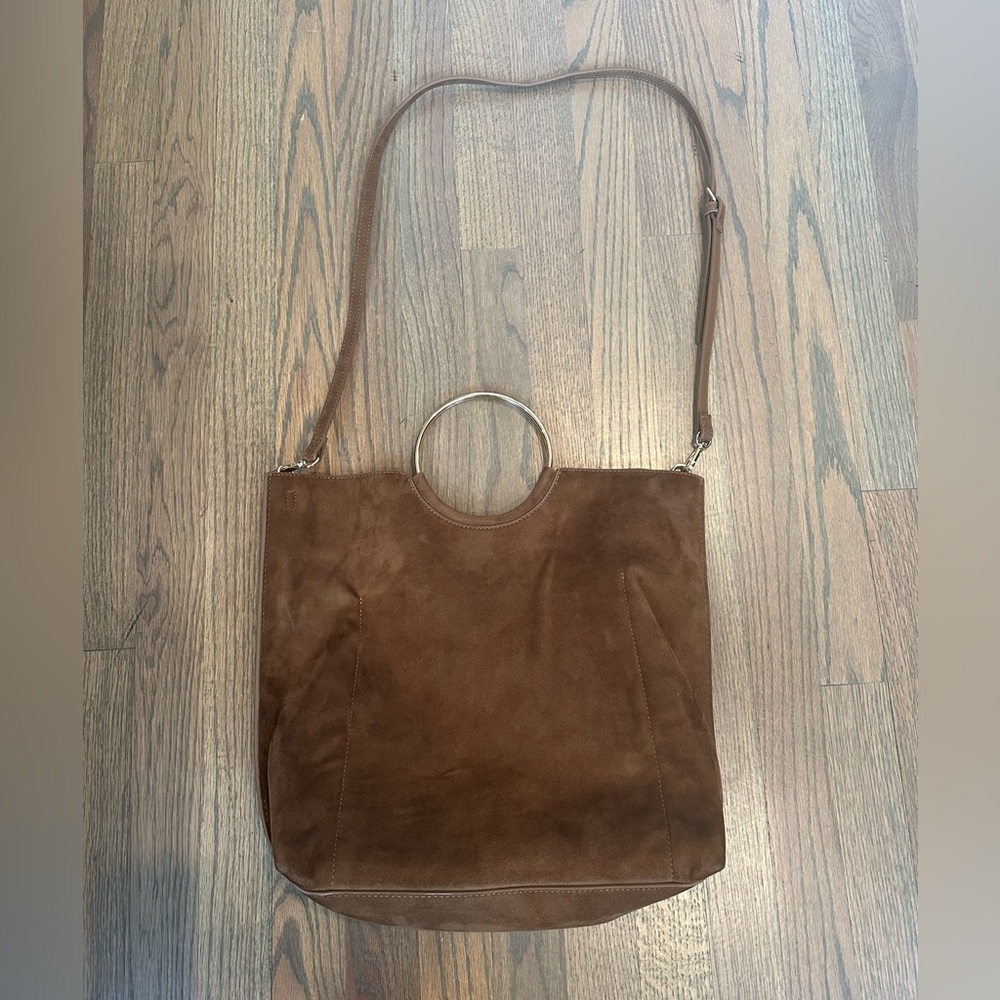 Banana Republic faux suede brown purse